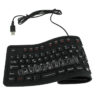 clavier souple slim en silicone, il sera idéal pour une utilisation nomade ou dans un environnement nécessitant une parfaite hygiène. clavier AZERTY français 106 touches .Solide, lavable, facilement transportable, aveec connectique USB.
