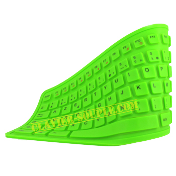 clavier souple usb vert azerty