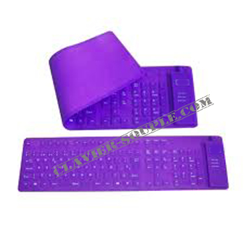 clavier silicone flexible Qwerty violet USB
