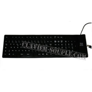 clavier flexible etanche azerty noir