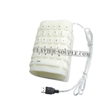 Slim clavier souple Azerty blanc