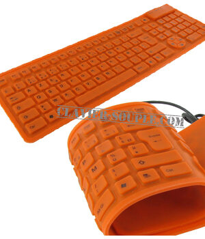 clavier souple usb orange slim