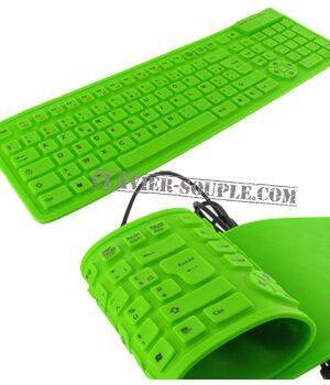 clavier silicone slim vert pomme azerty