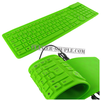clavier silicone slim vert pomme azerty