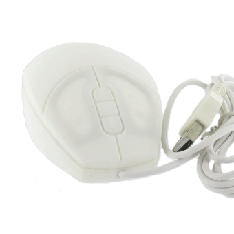 souris usb étanche blanche