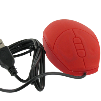 souris usb étanche rouge