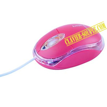Kristal Souris USB lumineuse rouge