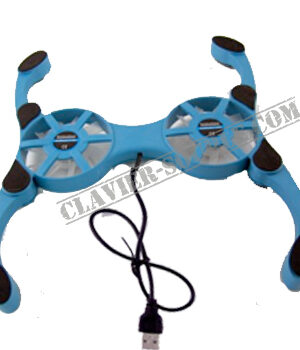 support pliable pc portable avec ventilateur refroidisseur _refroidisseur-bleu